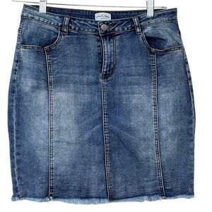Proud Poppy Denim Mini Skirt Size 12 Dark‎ Blue Excellent